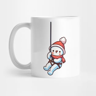 Cute snowman Abseiling Mug